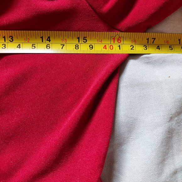 Banana Republic Dark Wine Red Stretchy V Neck Dress Front Pockets, Sz M - Picture 8 of 9